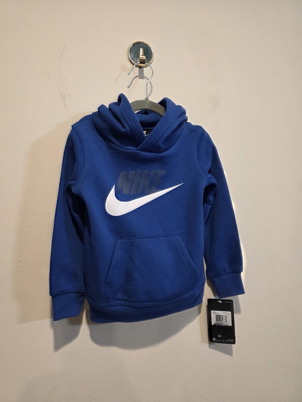 NWT Nike Toddler Boys Blue Pullover Hoodie Sweatshirt Size 2T (86-92cm)